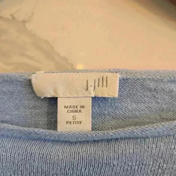 J. Jill Powder Blue Linen & Cotton Shirt Small - Picture 5 of 6